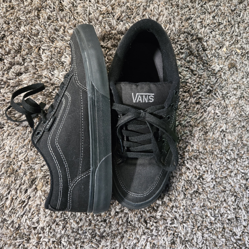Vans Black Thick Tongue Canvas Sneakers - Picture 3 of 4